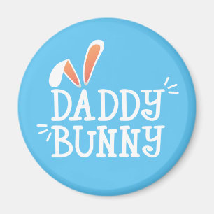 Typographie de Pâques Simple Daddy Bunny Magnet