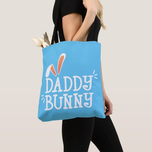 Typographie de Pâques Simple Daddy Bunny | Sac fou (De près)