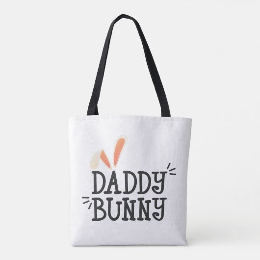 Typographie de Pâques Simple Daddy Bunny | Sac fou (Dos)