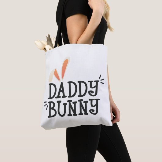 Typographie de Pâques Simple Daddy Bunny | Sac fou (De près)