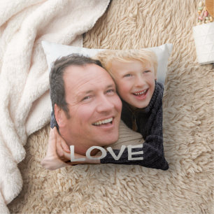 Typographie de photo Amour Jeu Oreiller