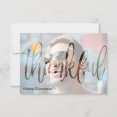 Typographie de remerciement Carte de remerciements (Devant)