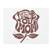 Typographie de rose pour maman que j'aime