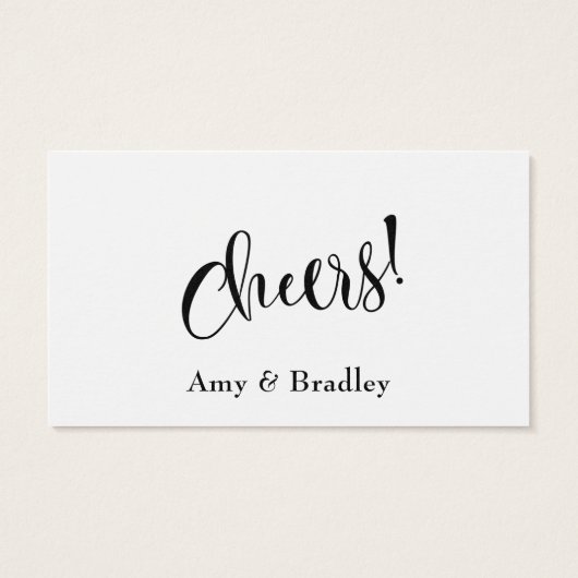 Typographie de script Billet de boisson avec/Modif (Dos)