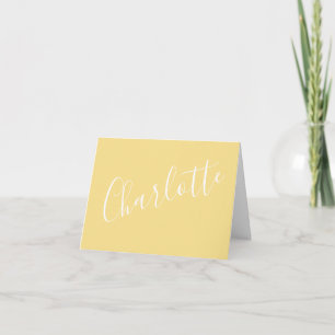 Typographie de script chic Nom personnalisé Jaune 