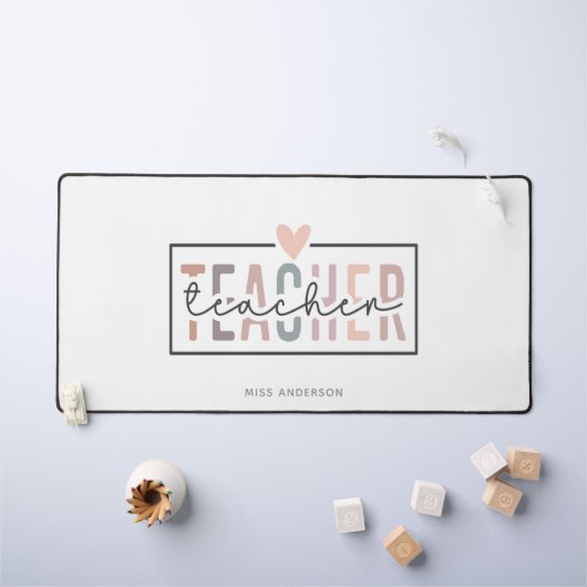 Typographie de script de l'enseignant Nom personna (Tableau pour enfants)