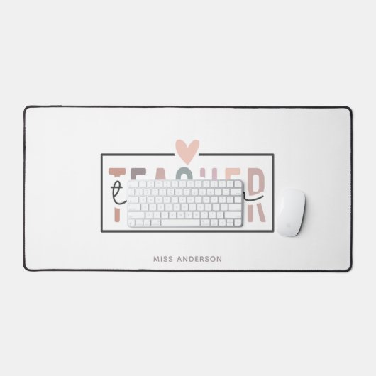 Typographie de script de l'enseignant Nom personna (Clavier et souris)