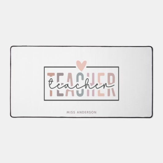 Typographie de script de l'enseignant Nom personna (Recto)