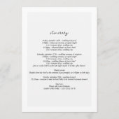 Typographie de script Programme de mariage Itinéra (Dos)