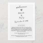 Typographie de script Programme de mariage Itinéra (Devant)