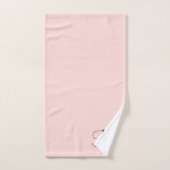 Typographie de script rose vif Monogramme initial (Serviette à main)