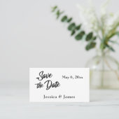 Typographie de script simple Enregistrer la carte  (Debout devant)