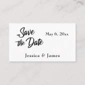 Typographie de script simple Enregistrer la carte  (Devant)