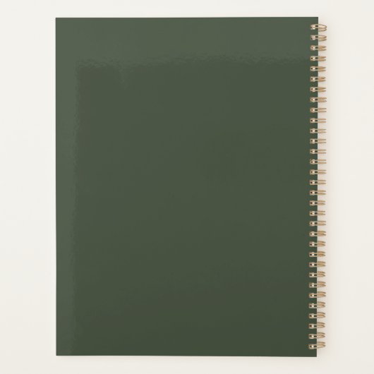 Typographie de script vert foncé moderne (Dos)