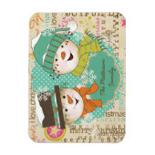 Typographie de Snowman Magnet Flexi personnalisé (Vertical)