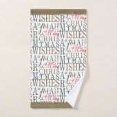 Typographie de souhaits chauds Rouge/Vert ID589 (Serviette à main)