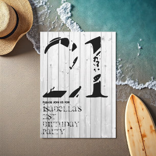 Typographie de surfeur rustique Invitation d'anniv