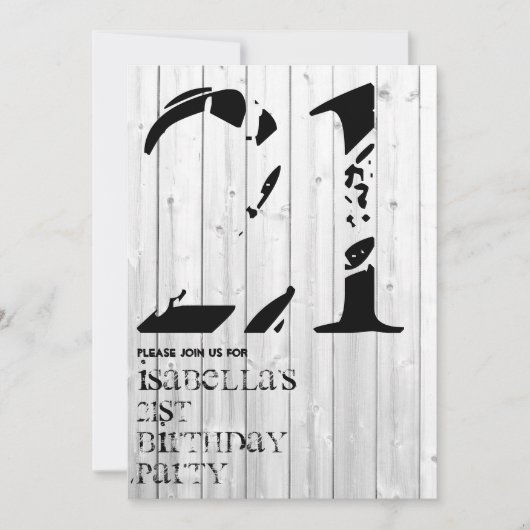 Typographie de surfeur rustique Invitation d'anniv (Devant)