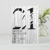 Typographie de surfeur rustique Invitation d'anniv (Debout devant)