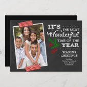 Typographie de tableau moderne Carte photo de vaca (Devant / Derrière)