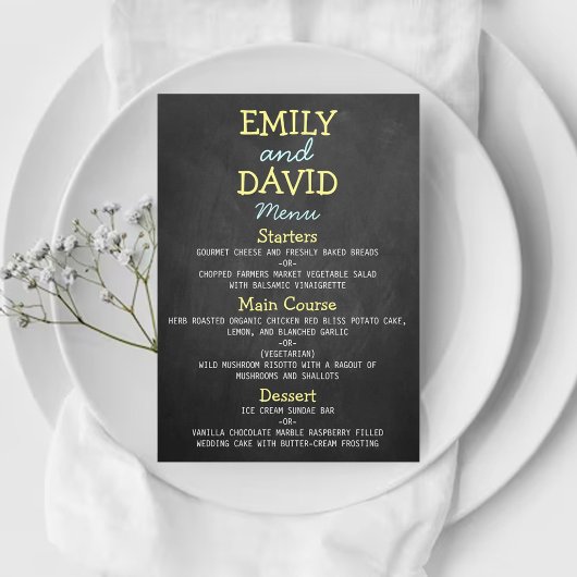 Typographie de tableau moderne Mariage Cartes de m