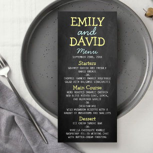 Typographie de tableau moderne Mariage Cartes de m