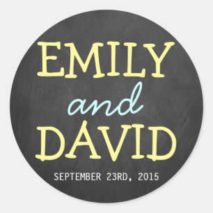 Typographie de tableau moderne Stickers de mariage