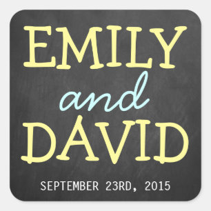 Typographie de tableau moderne Stickers de mariage
