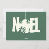 Typographie de tableau noir Carte photo de Noël (Dos)