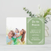 Typographie de tableau noir Joyeux carte photo de (Debout devant)