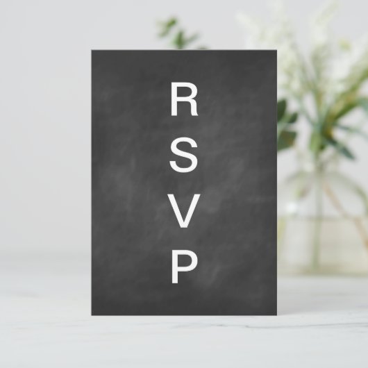 Typographie de tableau noir RSVP (Debout devant)