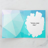 Typographie de Tempête Bleue Carte de remerciement (Intérieur)
