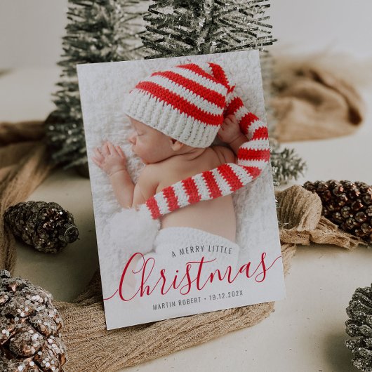 Typographie de vacances Noël faire-part de naissan