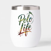 Typographie de vie polo vert blanc (Arrière)