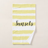 Typographie des coquillages rose jaune Bleu Blancs (Serviette à main)