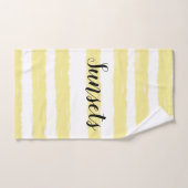 Typographie des coquillages rose jaune Bleu Blancs (Serviette à main)