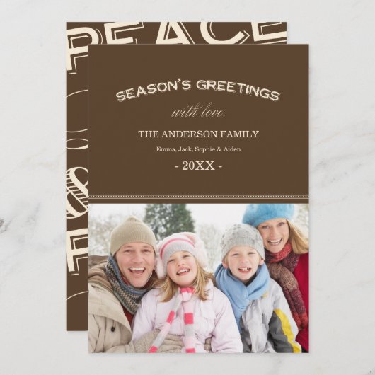 TYPOGRAPHIE DES VACANCES | CARTE PHOTO VACANCES (Devant / Derrière)