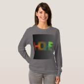 Typographie d'HOPE colorée T-shirt (Devant entier)