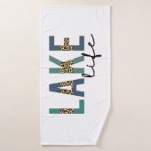 Typographie d'impression de Lake Life Cheetah (Serviette de bain)