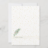 Typographie d'or Faire-part de mariage de Noël (Dos)