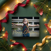 Typographie d'or Joyeux Noël Photo de vacances