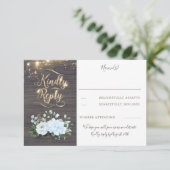 Typographie d'or Mariage de automne rustique RSVP (Debout devant)