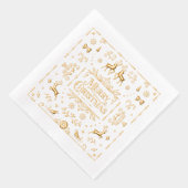 Typographie dorée Joyeux Noël Fêtes (Droite)