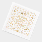 Typographie dorée Joyeux Noël Fêtes (Gauche)