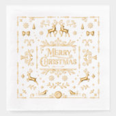 Typographie dorée Joyeux Noël Fêtes (Recto)