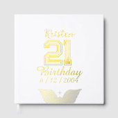Typographie dorée personnalisée pour 21e anniversa (Recto)