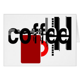 Typographie du café avec carte minimaliste d'art d