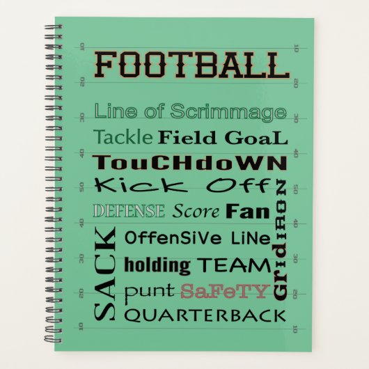 Typographie du champ de FOOTBALL (Devant)