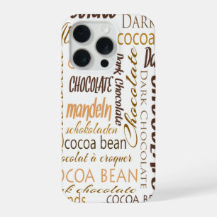 Typographie du chocolat multilingue Collage de mot