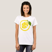 Typographie du citron T-shirt de base pour femmes (Devant entier)